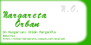 margareta orban business card